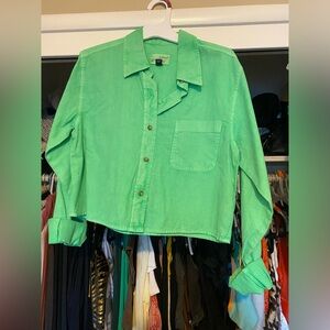 NWOT - Target green cropped jacket/top
